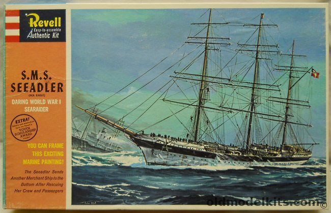 Revell 1/232 SMS Seeadler (Sea Eagle) German WWI Commerce Raider, H382-298 plastic model kit